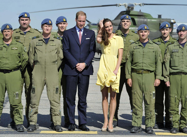 William and Kate arrive in Calgary