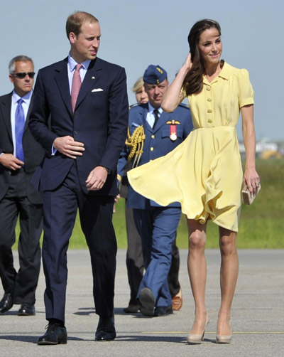 William and Kate arrive in Calgary