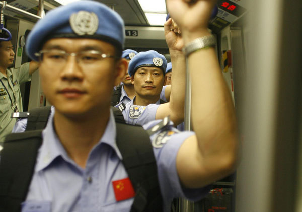 China's peacekeeping squad leaves for Liberia
