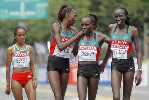 Kiplagat leads Kenya marathon sweep at Daegu worlds
