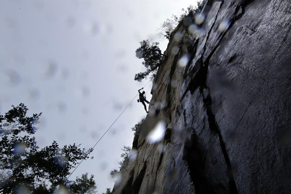 Scaling the mountain face