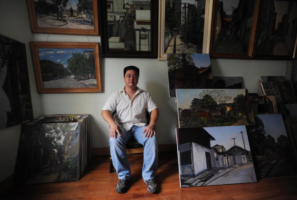 Painter captures traditional streets for posterity
