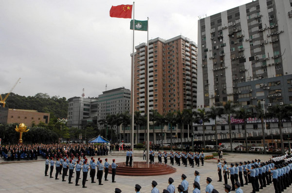 National flag raising for 62nd birthday