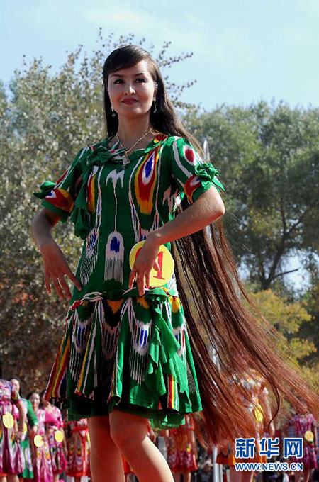 Long hair competition in Xinjiang