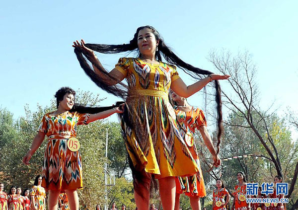 Long hair competition in Xinjiang
