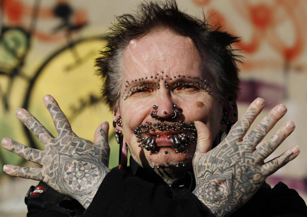 The'Most Pierced Man' in the piercing ideas for men