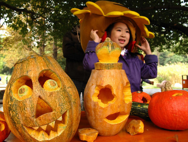 Pumpkin lamp creation for Halloween