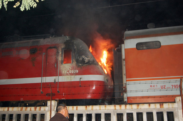 No casualties reported in freight train fire