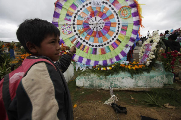 People memorize deceased on All Saints Day