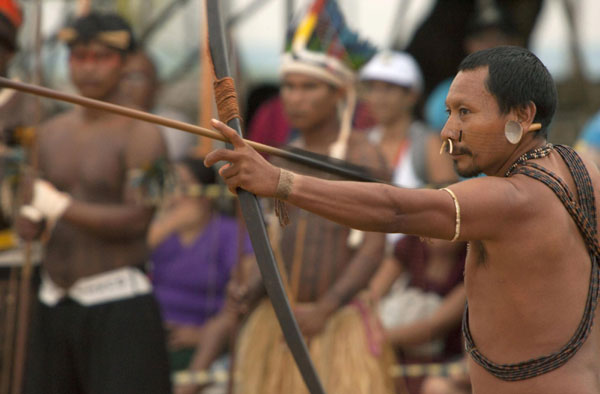 Native Brazilian competes in games