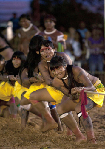 Native Brazilian competes in games
