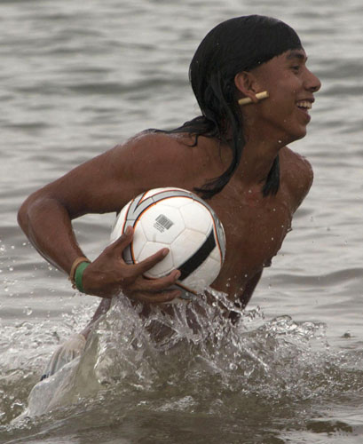 Native Brazilian competes in games