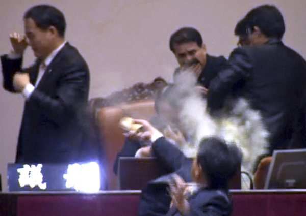 Clash at the National Assembly in Seoul