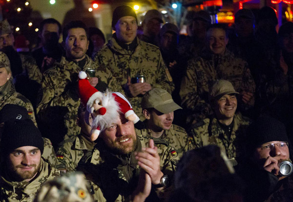 ISAF soldiers celebrate Christmas