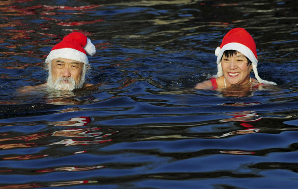 Christmas joy in water