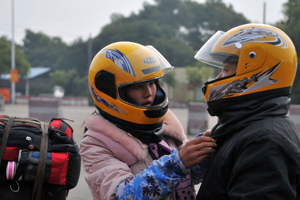 Annual mass motorbike migration revs home