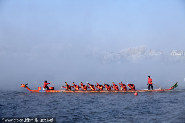 Dragon boat race ahead of festival