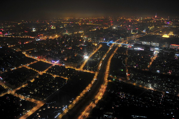 Bird's-eye view of Beijing on New Year's eve