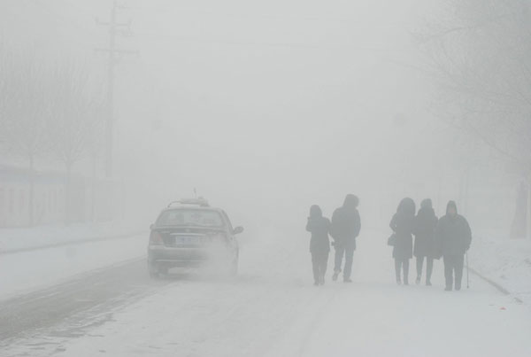 Extreme cold bites North China