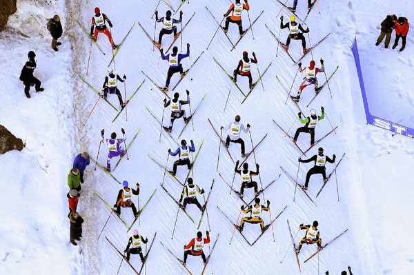 Ski marathon in Switzerland