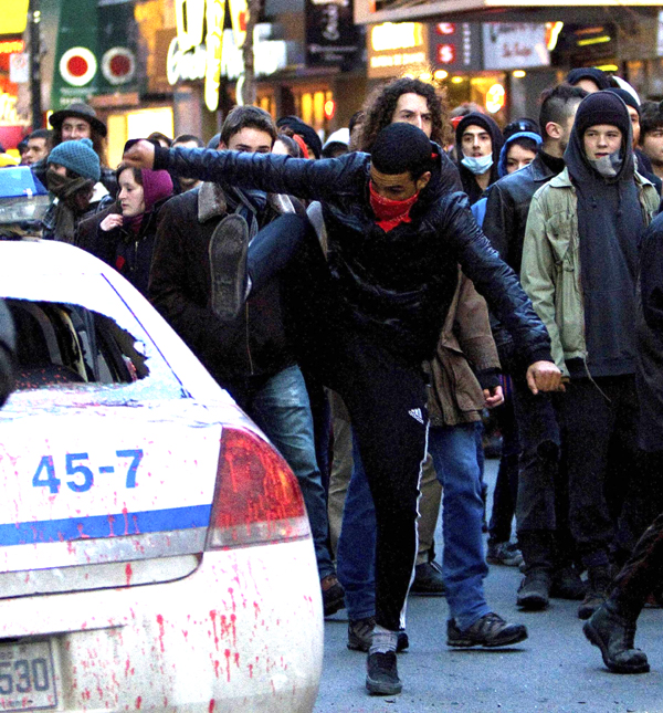 Anti-police march in Montreal