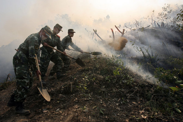 Yunnan forest fire under control