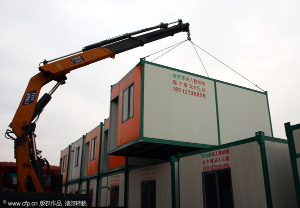 Container apartments rent for 8 yuan a day