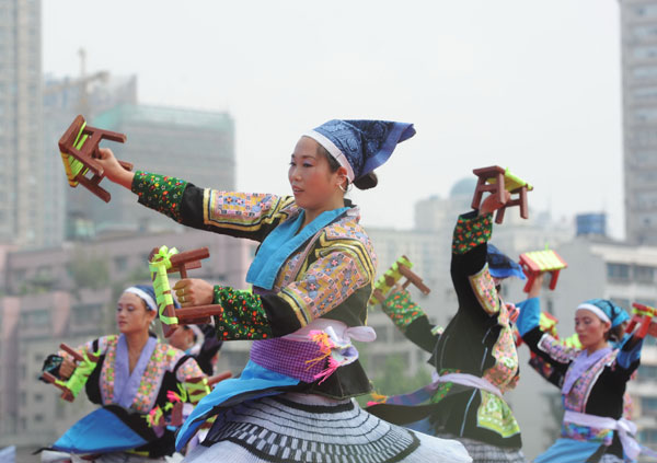 Miao people celebrate traditional festival