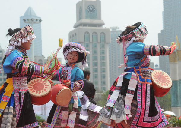 Miao people celebrate traditional festival