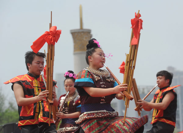 Miao people celebrate traditional festival