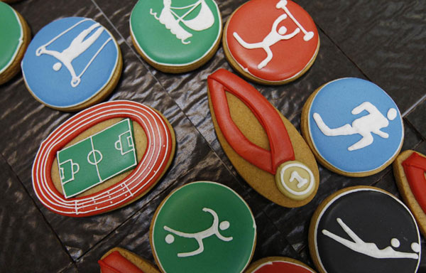 Sports-themed biscuits created to welcome Olympics