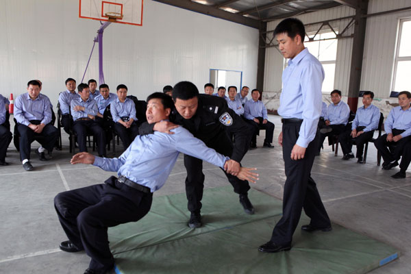 An instructor of prison guard in NE China