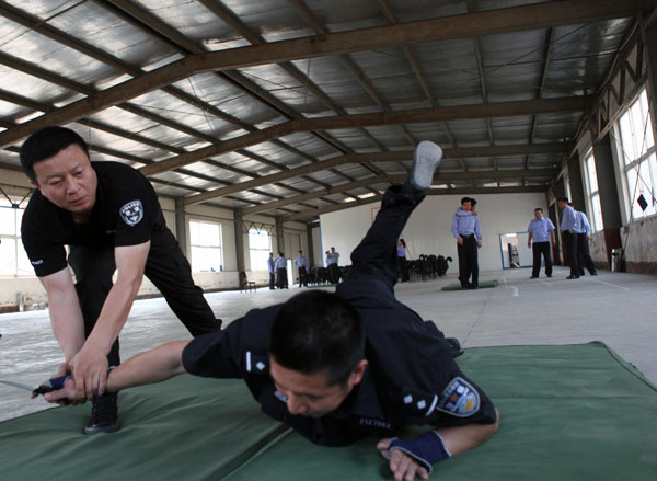 An instructor of prison guard in NE China