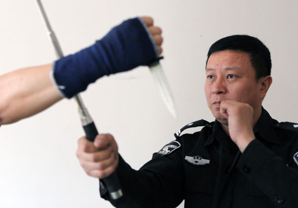 An instructor of prison guard in NE China