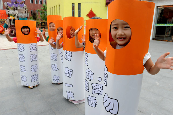 Chinese students mark World No Tobacco Day
