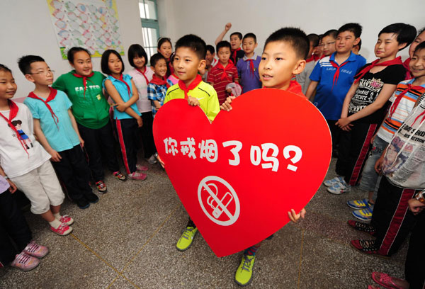 Chinese students mark World No Tobacco Day