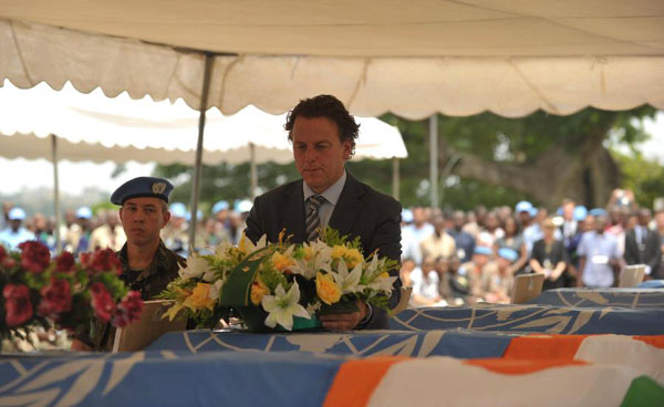 Ceremony held to mourn UN killed peacekeepers