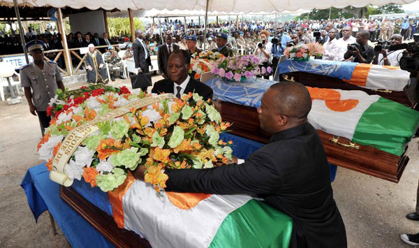 Ceremony held to mourn UN killed peacekeepers