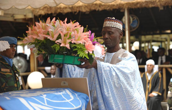 Ceremony held to mourn UN killed peacekeepers