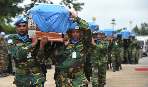 Ceremony held to mourn UN killed peacekeepers