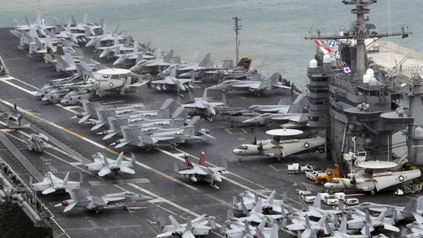 US carrier arrives in S. Korea for joint drill