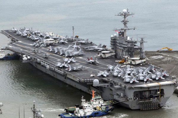 US carrier arrives in S. Korea for joint drill