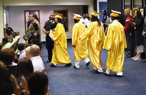 Inmates graduate with diploma at detention center