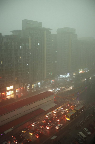 Raining cats and dogs in Beijing