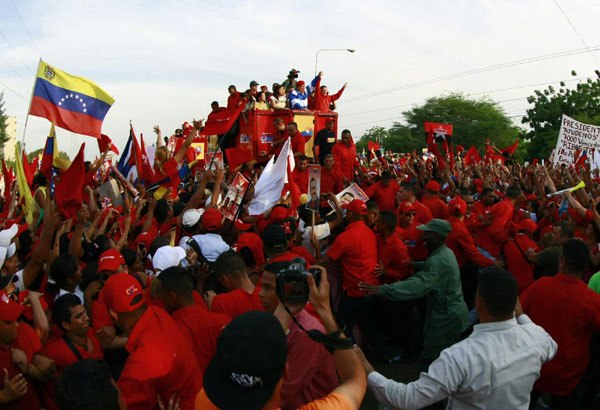 Chavez attends campaign rally for re-election