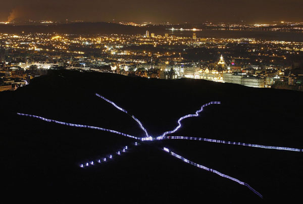 Runners taking part in NVA's Speed of Light walk