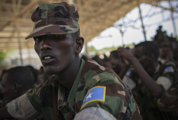 Passing-out parade of Somali soldiers