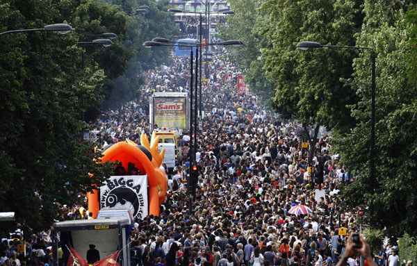 People celebrate Notting Hill Carnival