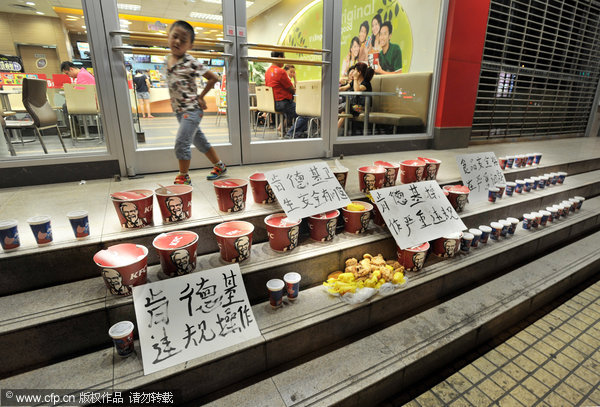 Finger-licking protest over food safety