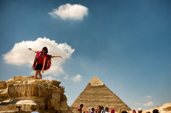 Peak tourist season in Egypt